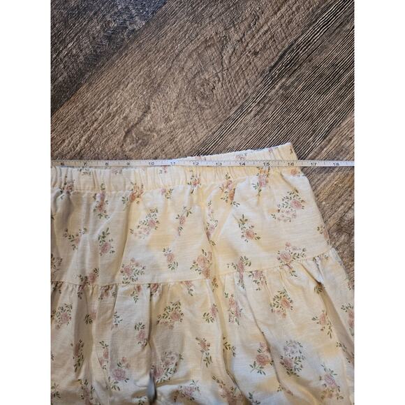 Sincerely jules cottage linen lined floral twirly skirt womens XL a line cream - Picture 4 of 7